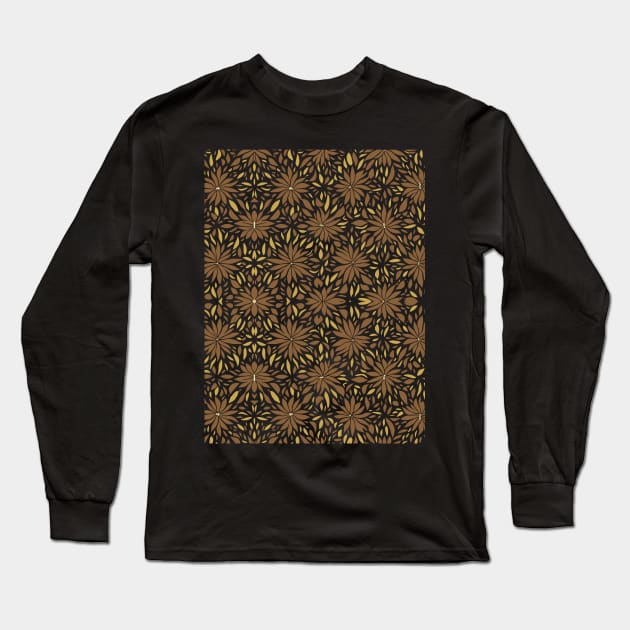 Seamless floral pattern with flowers and leaves Long Sleeve T-Shirt by webbygfx